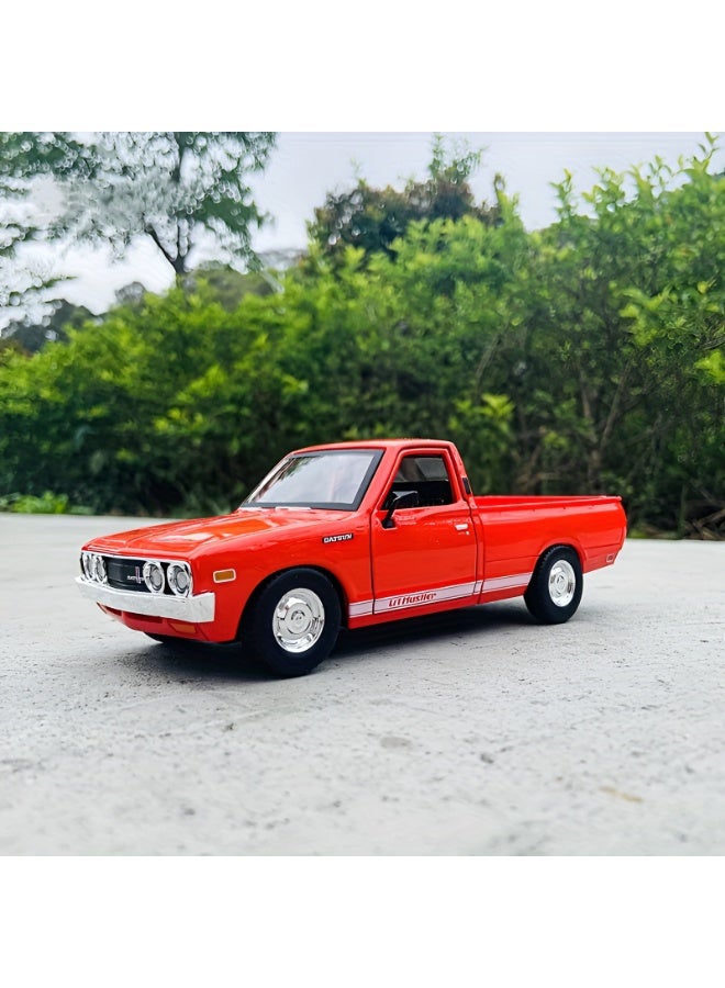 1:24 Scale Die-Cast 1973 Datsun 620 Pickup Car Model | 19cm Collectible Metal Display Truck | Detailed Interior and Exterior | Perfect for Car Enthusiasts and Collectors (Red) - Image 5