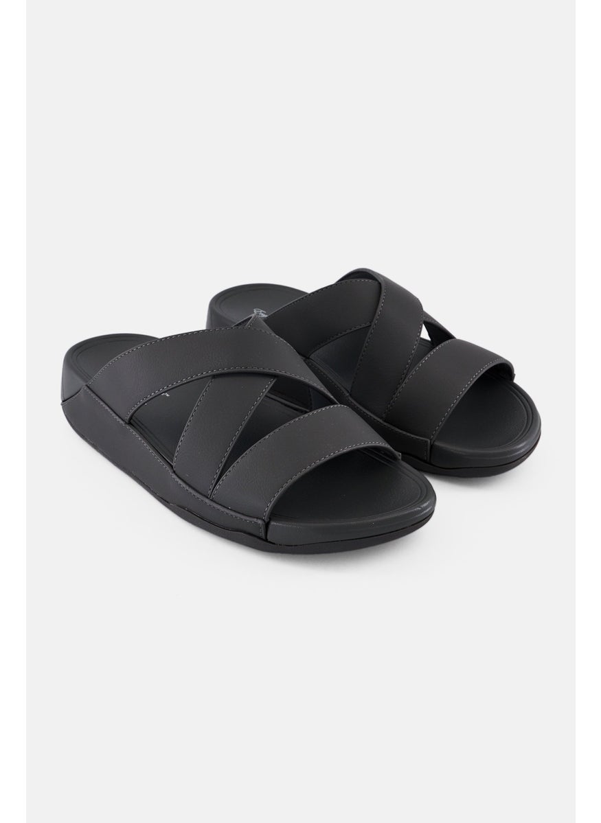 English Laundry Men Slip On Arabic Sandals, Grey  - Image 1