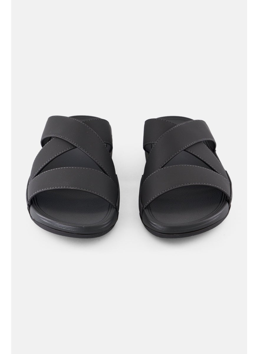 English Laundry Men Slip On Arabic Sandals, Grey  - Image 2