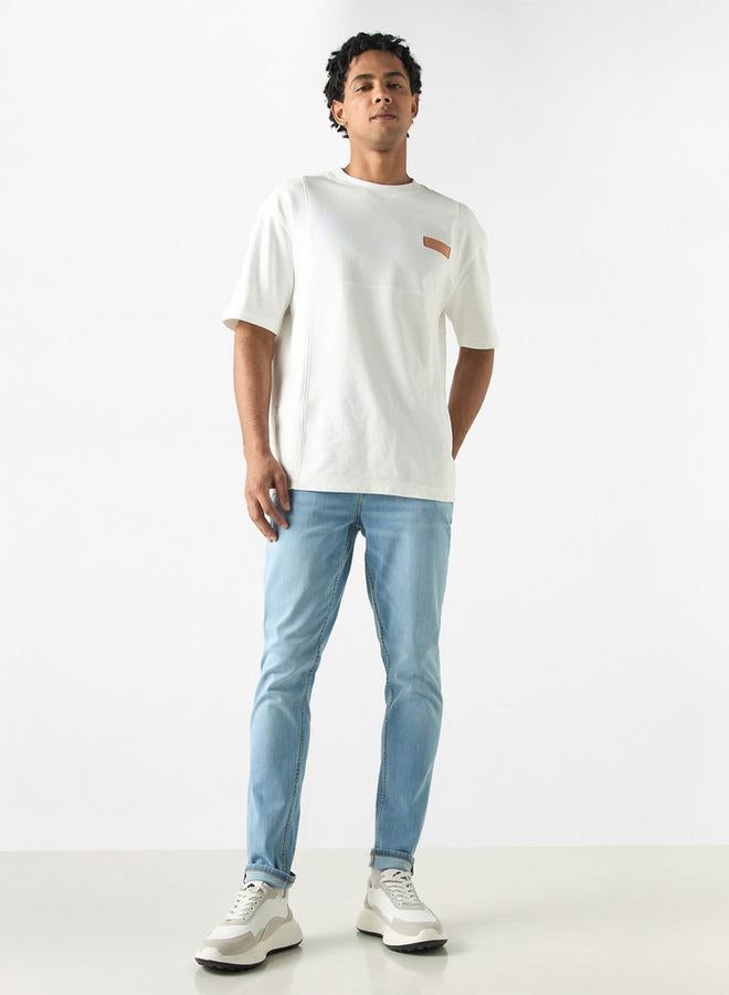 Lee Cooper Skinny Fit Mid-Rise Jeans with Pockets - Image 2
