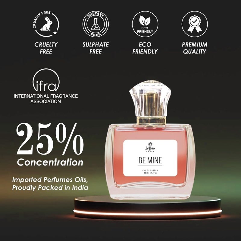 LABRISA La Brisa Elite Be Mine Long Lasting Unisex Perfume Notes of Black Pepper Roses Musk Woods Ideal for Everyday Use Eau De Parfum 50ml  - Image 4