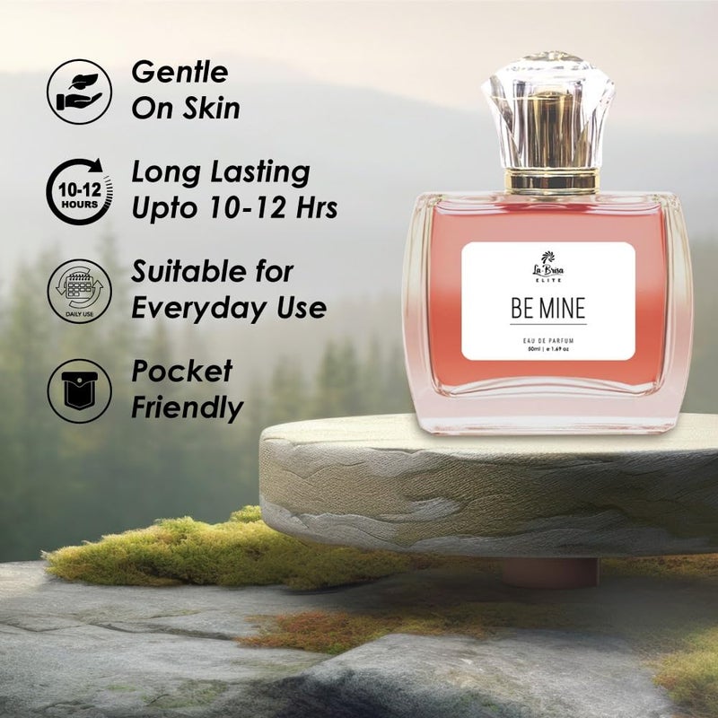 LABRISA La Brisa Elite Be Mine Long Lasting Unisex Perfume Notes of Black Pepper Roses Musk Woods Ideal for Everyday Use Eau De Parfum 50ml  - Image 5