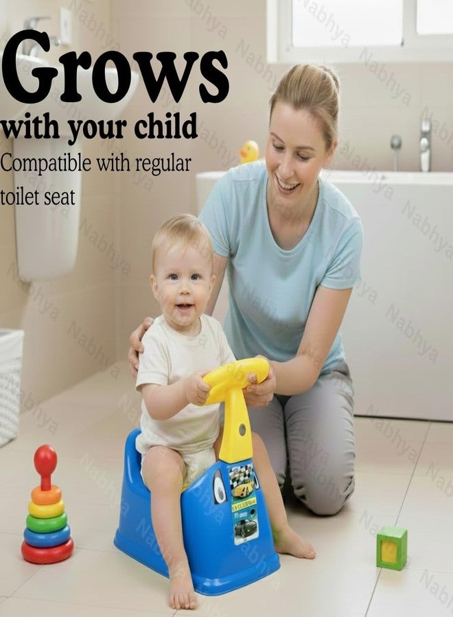 Zerya Ferrari Baby Potty Training Seat- Chair for Kids- Infant Potty Toilet Chair with Removable Tray & Closing Lid (Yellow) (Blue) - Image 2