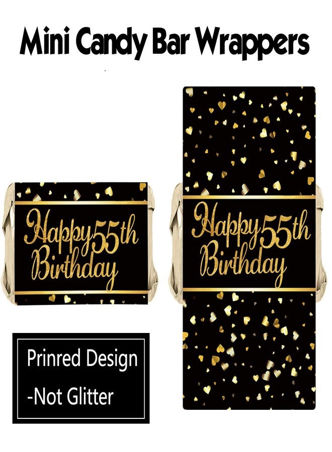PANHUI 55th Birthday Party Mini Candy Bar Wrappers - 55th Birthday Party Decor - 45 Stickers - Image 4