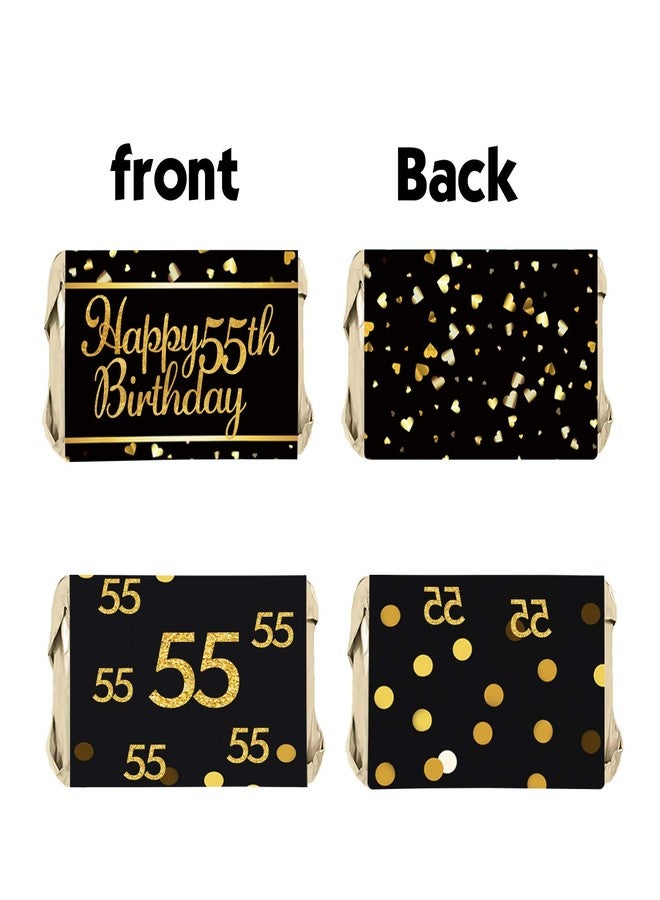PANHUI 55th Birthday Party Mini Candy Bar Wrappers - 55th Birthday Party Decor - 45 Stickers - Image 5