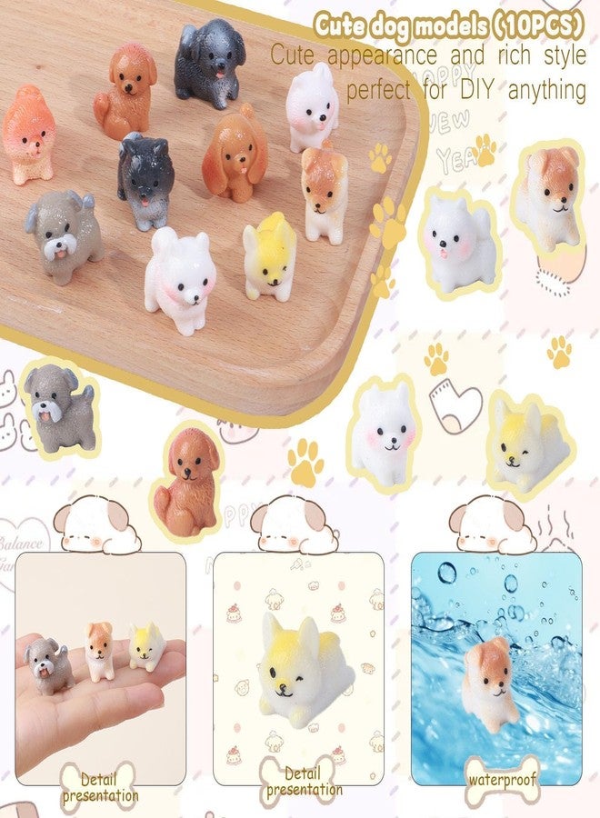Nerfcareani 50 Pcs Mini Dog Figurines Miniature Resin Animals in Bulk Little Puppy Toys Dog Cake Decorations for DIY Moss Landscape Garden Ornament Birthday Party Home Decors - Image 2