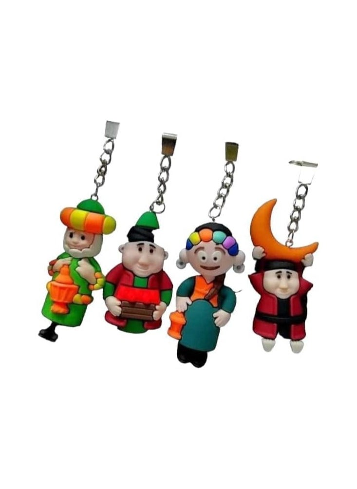 Generic Ramadan Figurines Keychain Medallions Set of 6 - Ramadan Lanterns Medallion, Multicolor  - Image 2