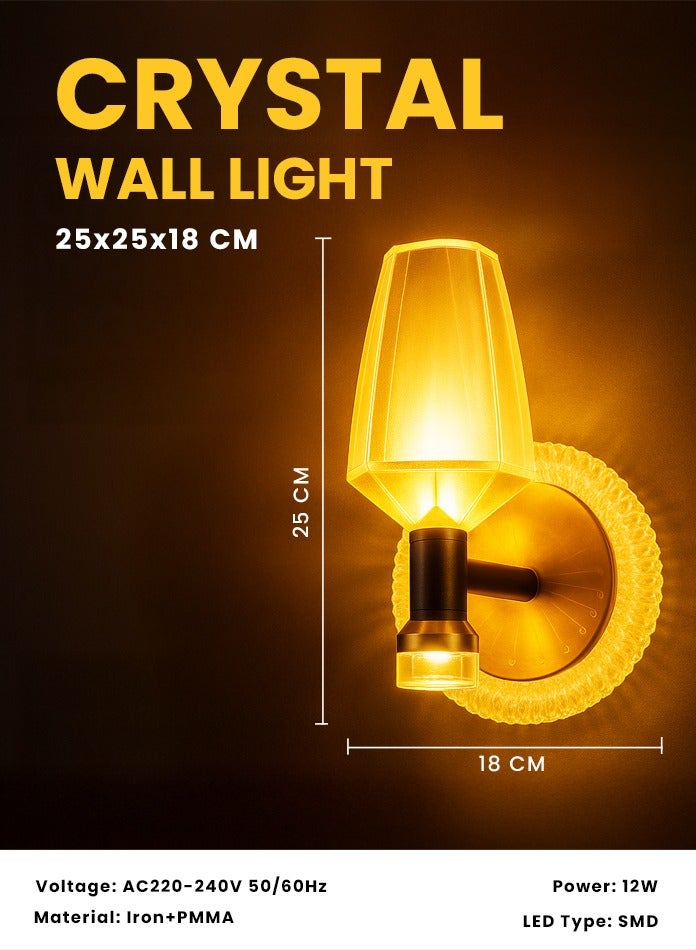Vmax Modern Creative Gold Wall Hanging Lamp For Living Room Bedroom Balcony 3 Colour - Image 3