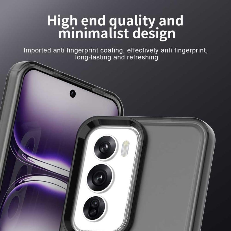 Mingwei Case For Reno 12 5G Clear Soft Tpu Shock Absorption Slim Lightweight Shockproof Cover Hybrid Protective Case Black, Reno12 5G - Image 4