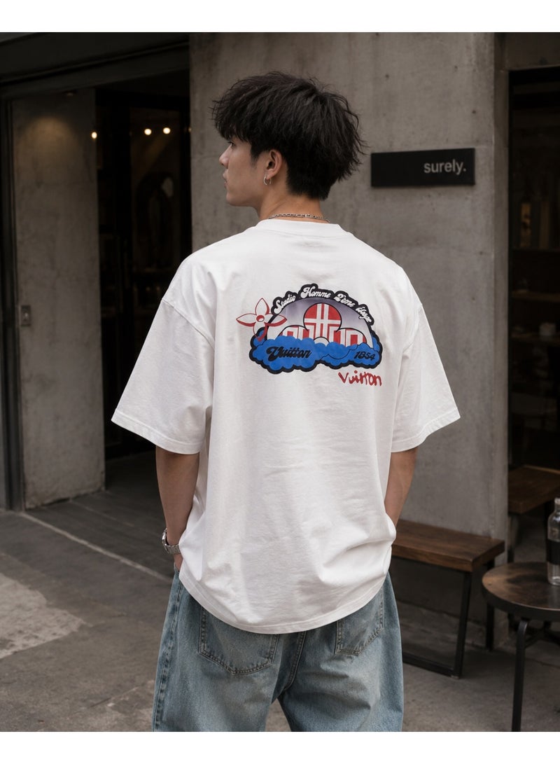 Oversized White City Graphic T-Shirt Streetwear - Image 2