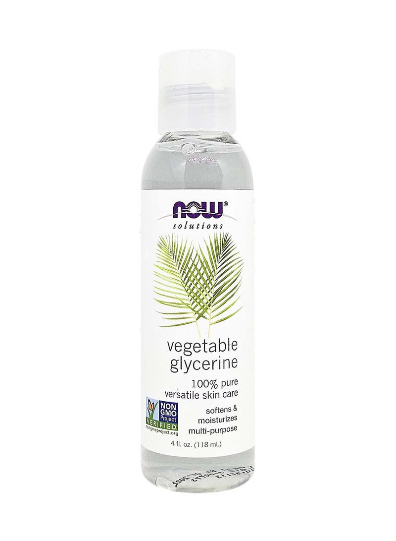 Now Foods Now Solutions, Vegetable Glycerin Oil 100% Pure 4 Fl. Oz. - Image 1