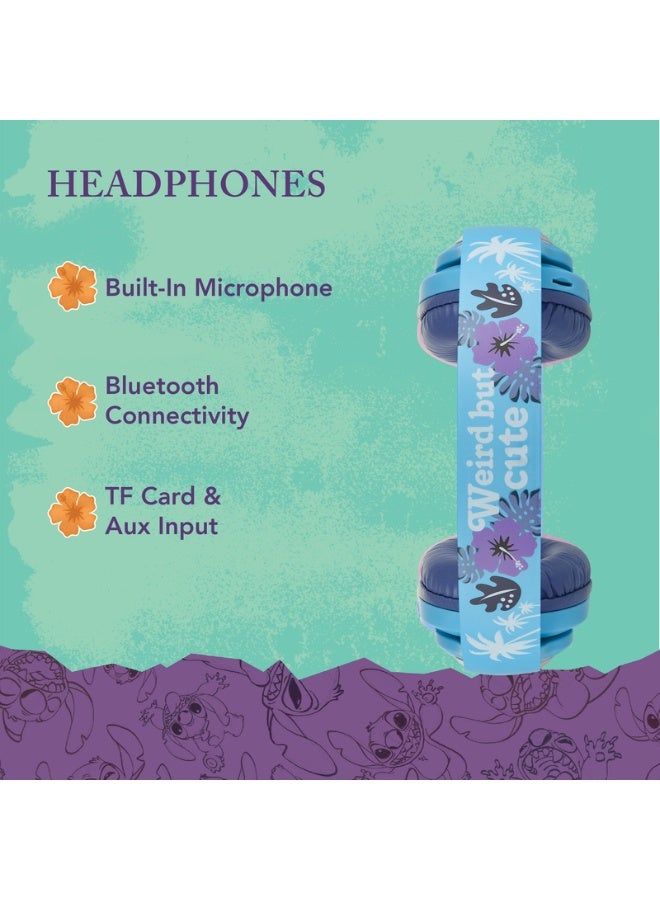 SMD Disney Stitch 3D Bluetooth Headphones | Wireless kids headphones with 3D Stitch design, Bluetooth connectivity, soft cushions, adjustable fit, and immersive sound experience - Image 3