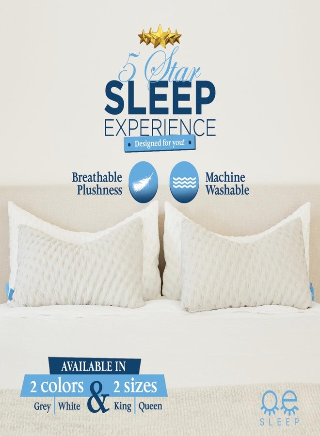 Zoey Sleep وسادة سرير للنوم على الجانب والظهر - وسادة تبريد منحنية لتخفيف آلام الرقبة والكتف - وسادة قابلة للتعديل من إسفنج الذاكرة مع غطاء قابل للغسل - مقاس كوين مع حشوة إضافية (أبيض) - Image 5