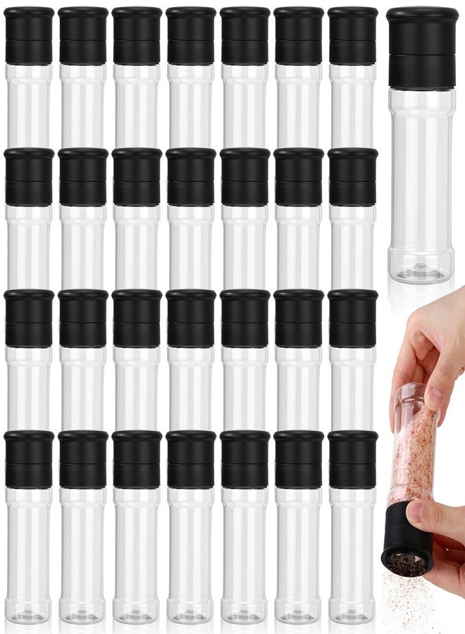 Ferrochef 30 Pcs Plastic Salt and Pepper Grinder Set Refillable Pepper Mill 3.4 oz Small Spice Bottle Clear Salt and Peppermill Shakers Manual Salts Grinders for Peppermill, Salts and Spices - Image 1