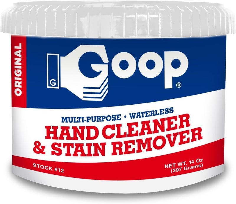 Goop Multi-Purpose Hand Cleaner- Waterless Hand Degreaser, Laundry Stain Remover - NonToxic and Biodegradable Cleaner Remove Dirt, Oil, Paint, Ink, and Clothes Stains Original, 14oz Pack of 1 - Image 1