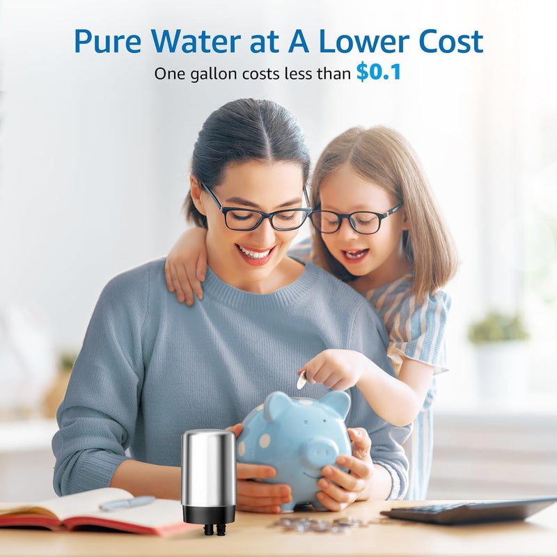 Filterlogic Faucets Filter Cartridge, Replacement for Brita® Filter, Brita® 36311 On Tap Water Filtration System, FR-200, FF-100, 100 Gallons, Chrome (2 Packs) - Image 2