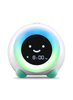 LittleHippo Mella Ready To Rise Children S Sleep Trainer Ok To Wake Alarm Clock Night Light And Sleep Sounds Machine Tropical Teal  - Image 1