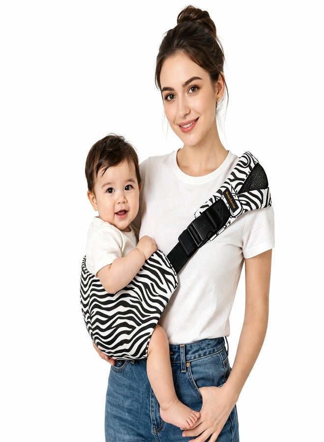 AXEARTE Baby Sling Carrier for Toddler 12-45 Lbs, Lightweight Hip Support Baby Sling with Safety Snap Buckle, Adjustable Shoulder Strap, One Size Fits All Parents, for Travel, Shopping & Daily Use (Black) - Image 1