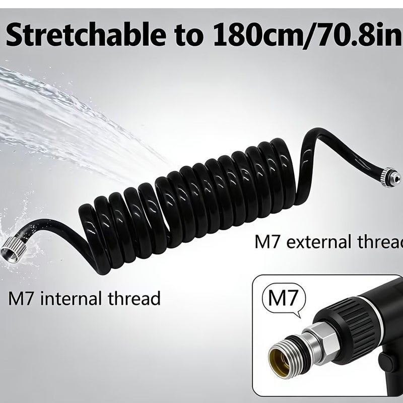 70.87inch Long Universal PU Air Hose Flexible Lightweight For Air Tools M7 Connector - Image 4