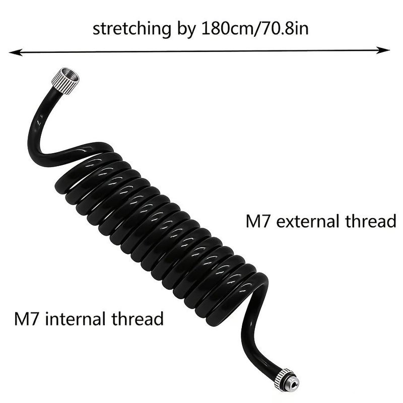 70.87inch Long Universal PU Air Hose Flexible Lightweight For Air Tools M7 Connector - Image 3