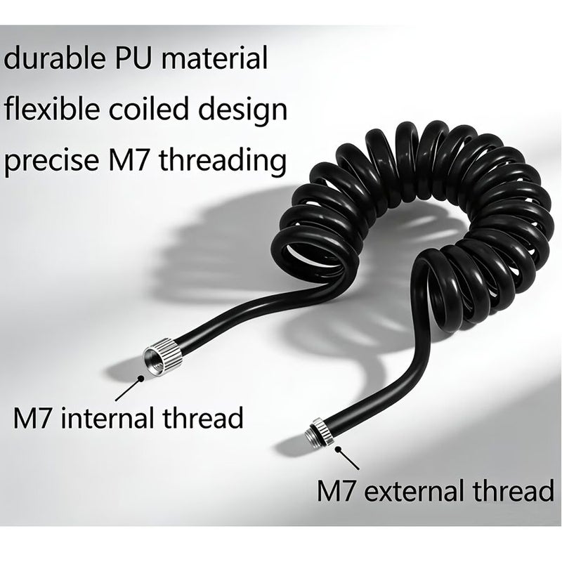 70.87inch Long Universal PU Air Hose Flexible Lightweight For Air Tools M7 Connector - Image 2