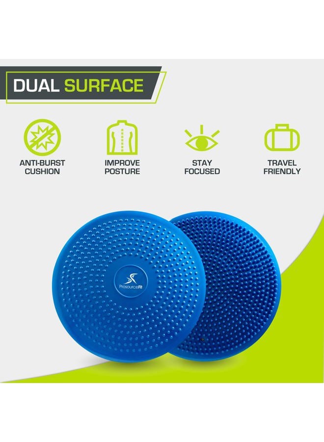 ProSourceFit Core Balance Disc Trainer, 14” Diameter with Pump for Improving Posture, Fitness, Stability - Image 5