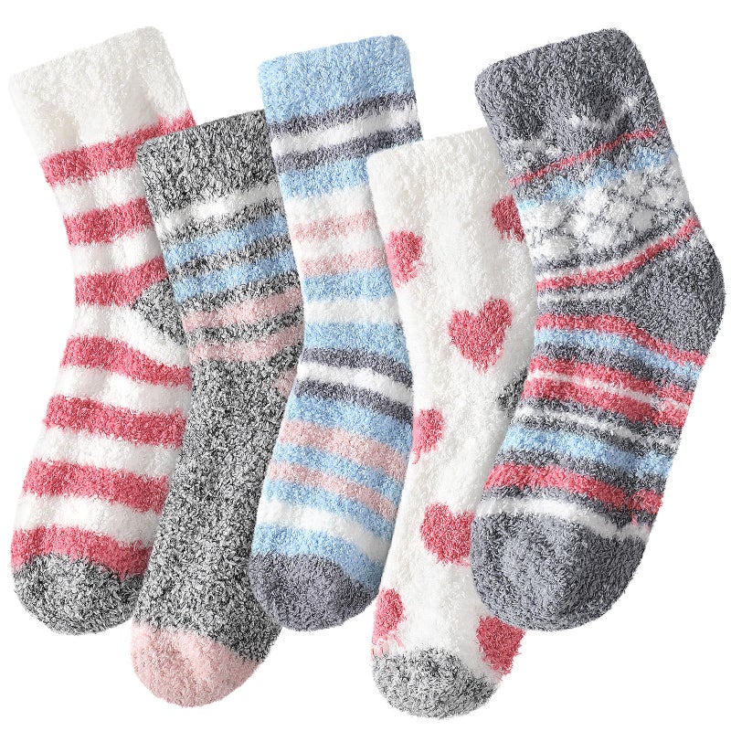 Premillow Womens Fuzzy Socks Fluffy Socks Women Winter Cozy Sock Warm Slipper Home Sleeping Sock for Women - Image 1
