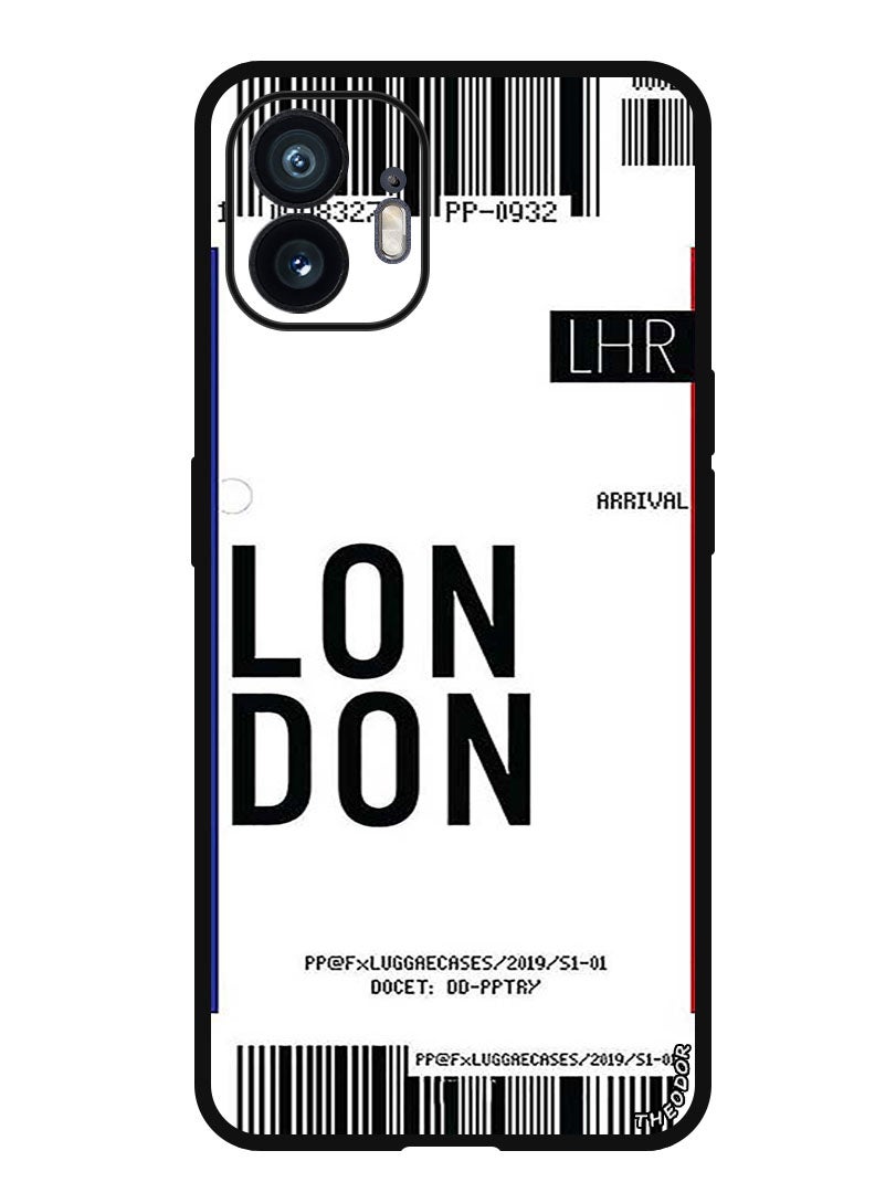 Theodor Protective Case Anti Scratch Shock Proof Bumper Cover For Nothing Phone (2) London boarding pass - Image 1
