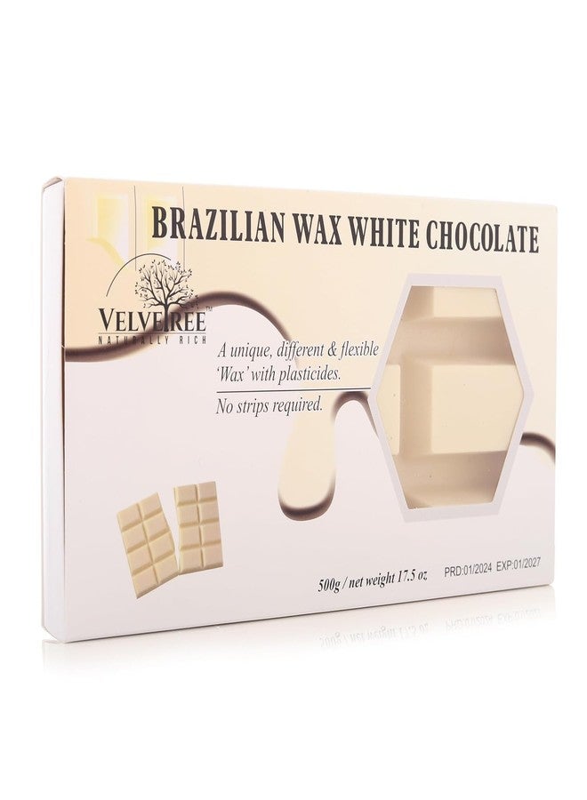Velvetree Brazilian Wax White Chocolate, Professional Hair Removal Wax, No Strips Required, 500g - Image 1