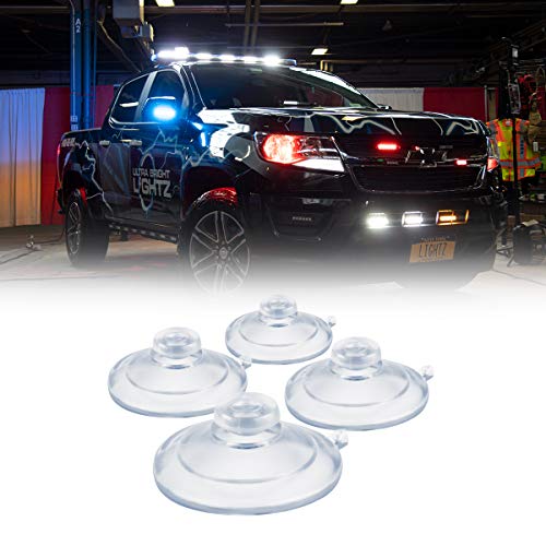 UBL Ultra Bright Lightz Small Replacement Suction Cups | Dash Light Stick Light Windshield Mount Emergency Warning Lights (Set of 4) - Image 1