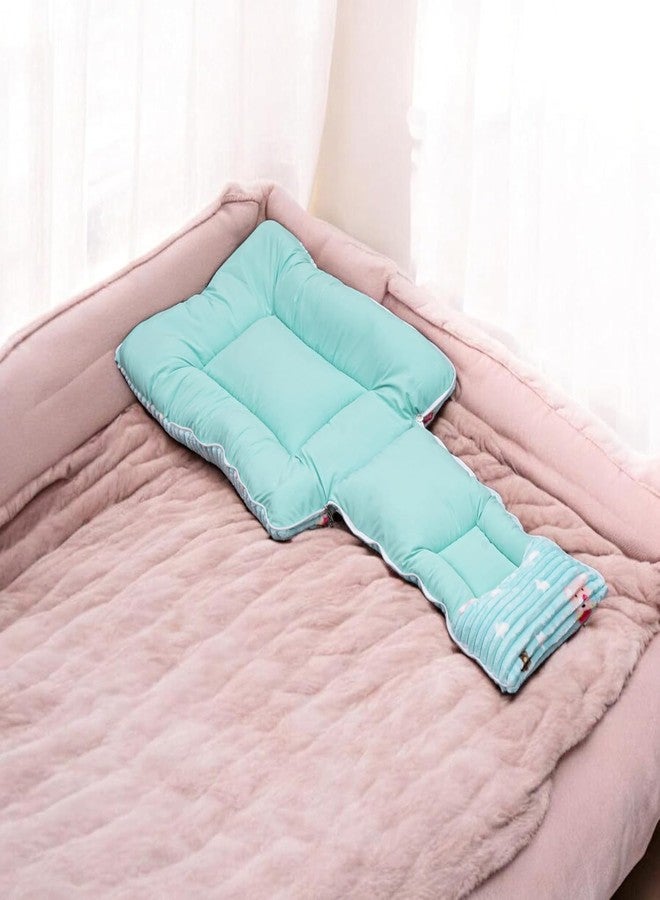 VOIDROP Baby Sleeping Bag Soft Plush Newborn Carry Nest with Hood and Zipper Warm Infant Wrapper for Winter, Travel, Stroller & Home Use Bunny Design, Comfortable for Boys & Girls (Sea Green) - Image 2