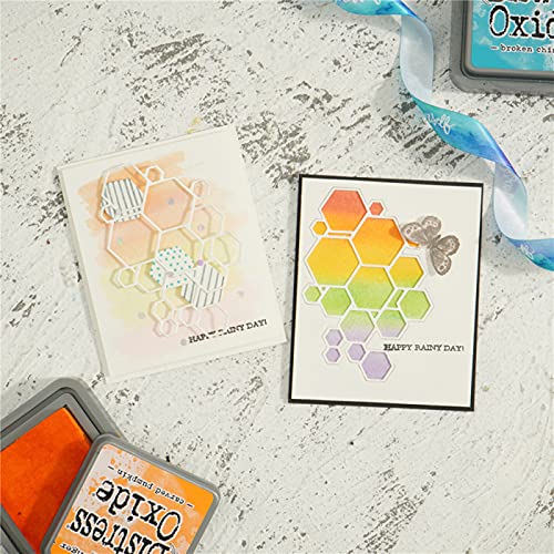 hinana Hexagon Lattice Frame Metal Die Cuts,Hexagon Hollow Background Cutting Dies Cut Stencils for DIY Scrapbooking Photo Decorative Embossing Paper Dies for Scrapbooking Card Making - Image 5
