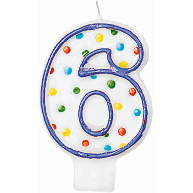 Amscan #6 Polka Dots Birthday Candle Party Supply - Image 2