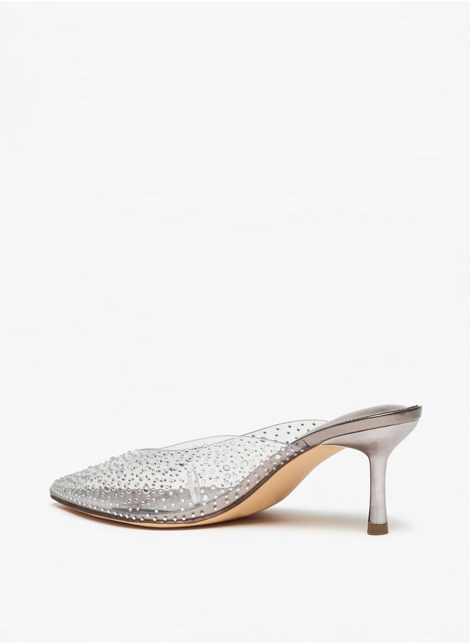 Flora Bella By Shoexpress - Women's Embellished Slip-On Mules with Stiletto Heels Ramadan Collection - Image 1
