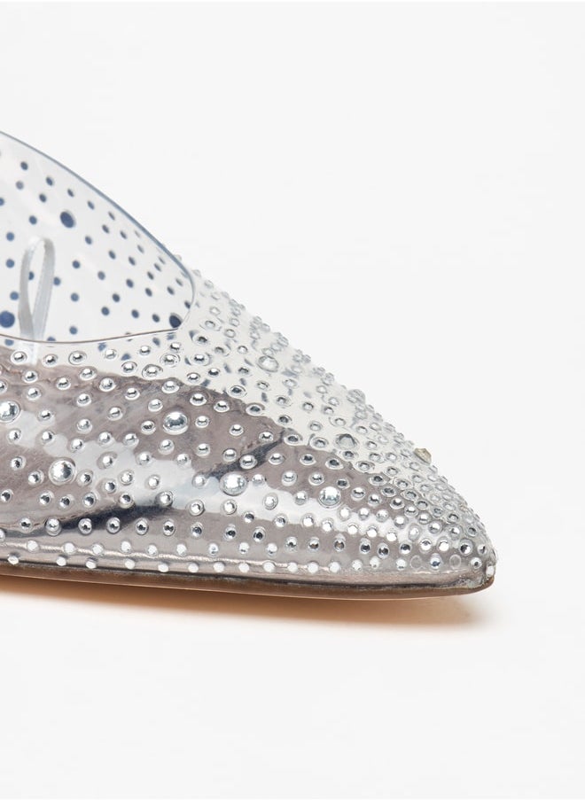 Flora Bella By Shoexpress - Women's Embellished Slip-On Mules with Stiletto Heels Ramadan Collection - Image 1
