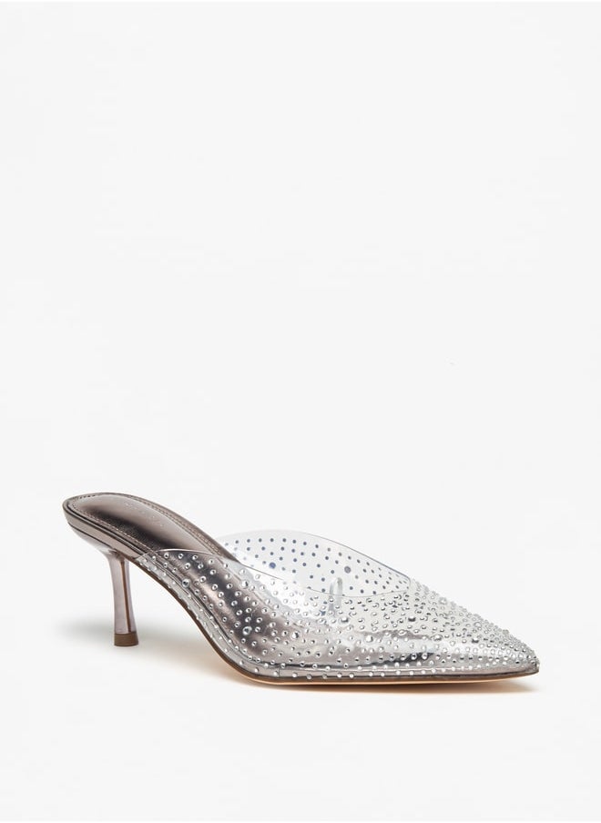 Flora Bella By Shoexpress - Women's Embellished Slip-On Mules with Stiletto Heels Ramadan Collection - Image 1
