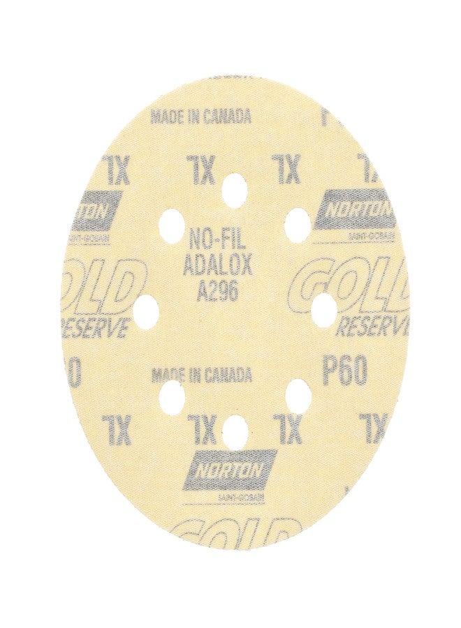 Norton 5" Norton 49224 MultiSand Hook & Loop 8-Hole Sanding Disc, P60-Grit, 25-Pack - Image 4