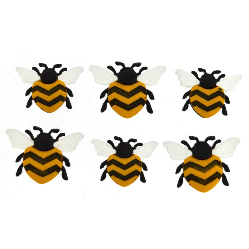Jesse James Buttons Dress It Up BEE HAPPY pkg 9382 Craft Sewing Buttons