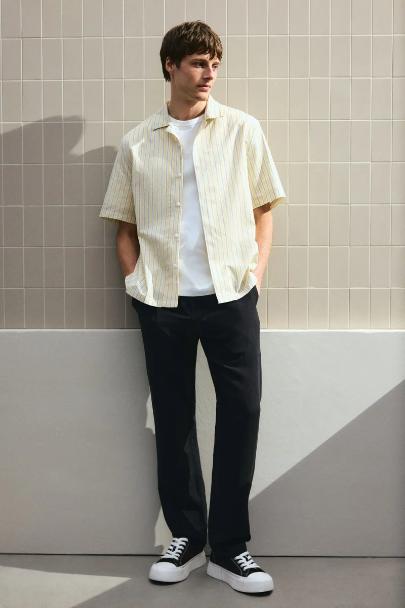 H&M Regular Fit Linen-blend trousers