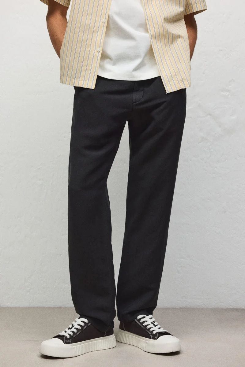 H&M Regular Fit Linen-blend trousers