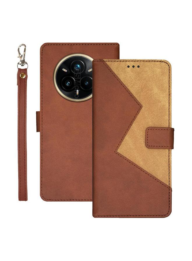 Case For Realme 14 Pro+ 5G Two-color Splicing Leather Phone Case