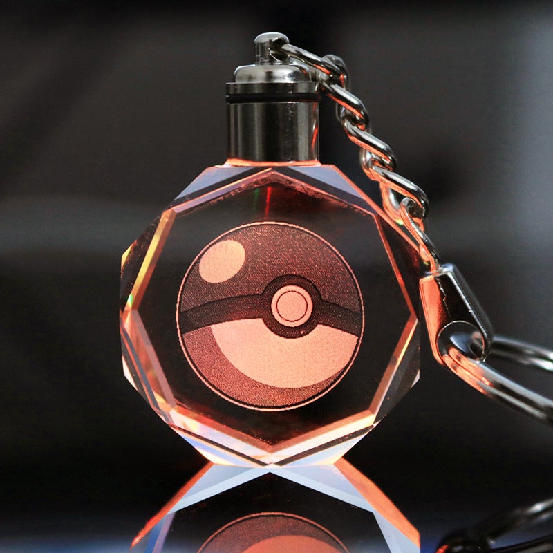 Pendant Keychain Peripheral Luminous Crystal Gift Can Be Engraved - Image 1