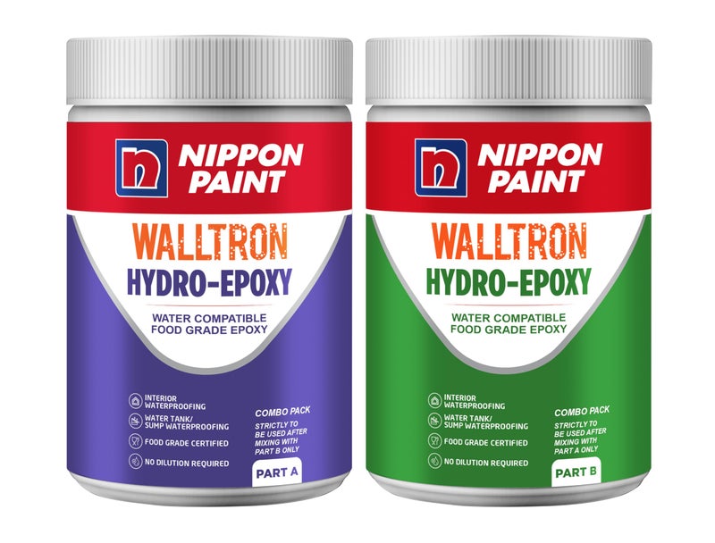 Nippon Paint والترون هيدرو-إيبوكسي 2 كجم – طلاء مقاوم للماء للاستخدام الثقيل | متين، مقاوم للمواد الكيميائية، إيبوكسي ذو جزئين للخرسانة والمعادن - Image 1