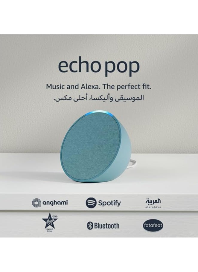 Echo Pop Full sound compact smart speaker with Arabic Language - pzsku/ZFC3956FDD2ECDC17F488Z/45/_/1731169372/71f63edd-92f5-419a-909f-e6c44e0a172a