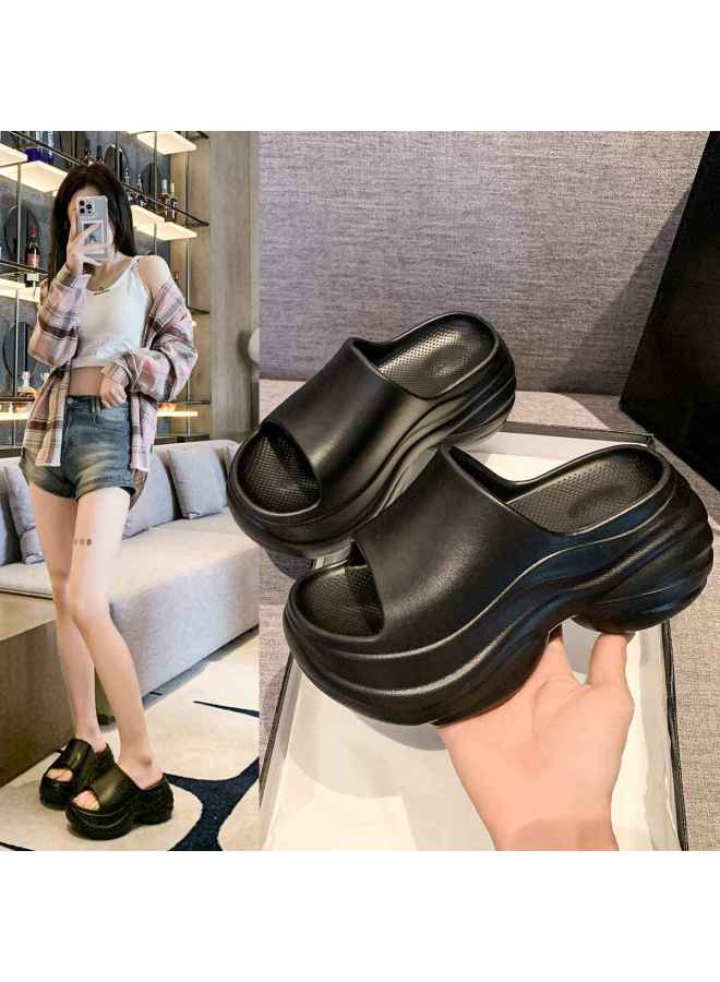 St&Sat Instant Height Boost 7.5cm】new Thick Sole Beach Sandals For Women, Summer One-strap Flip Flops, Outdoor Slippers For Women - Image 2