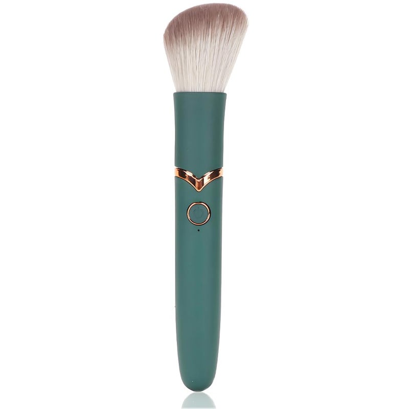 FILFEEL Electric Makeup Brush USB Rechargeable Cosmetic Brush Soft Makeup Brush 10 Gears Vibration Levels Green For Traveling