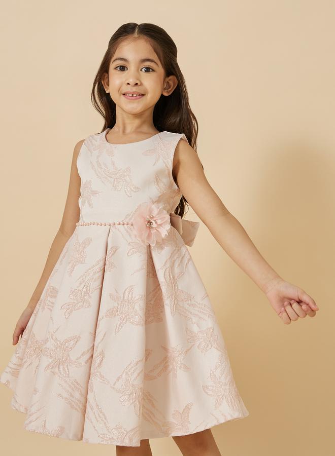 Styli Embellished Pleated Fit and Flare Dress - Image 3