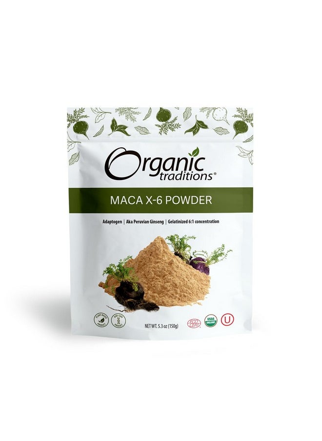 Organic Traditions - Maca X-6 Black And Red Powder, Organic Maca Root Powder Organic Maca Powder, Energizing Superfood For Men And For Women, 150G/5.3Oz - Image 1