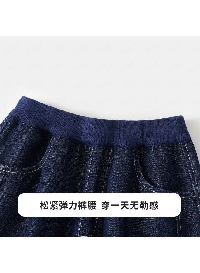 Mqdmini Boys' Denim Pants Spring Banana Style Children's Trousers Soft Denim Long Pants For Toddlers And Kids - Image 4