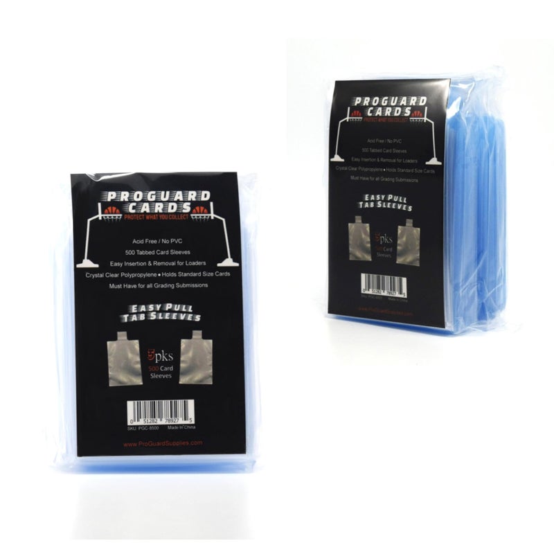 ProGuard Cards Tabbed Card Sleeves 5pks with Easy Pull Tab for Top Loaders & Semi Rigid Holders 500 Sleeves - Image 5